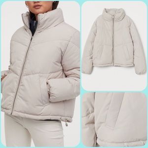 H&M light beige puffer coat